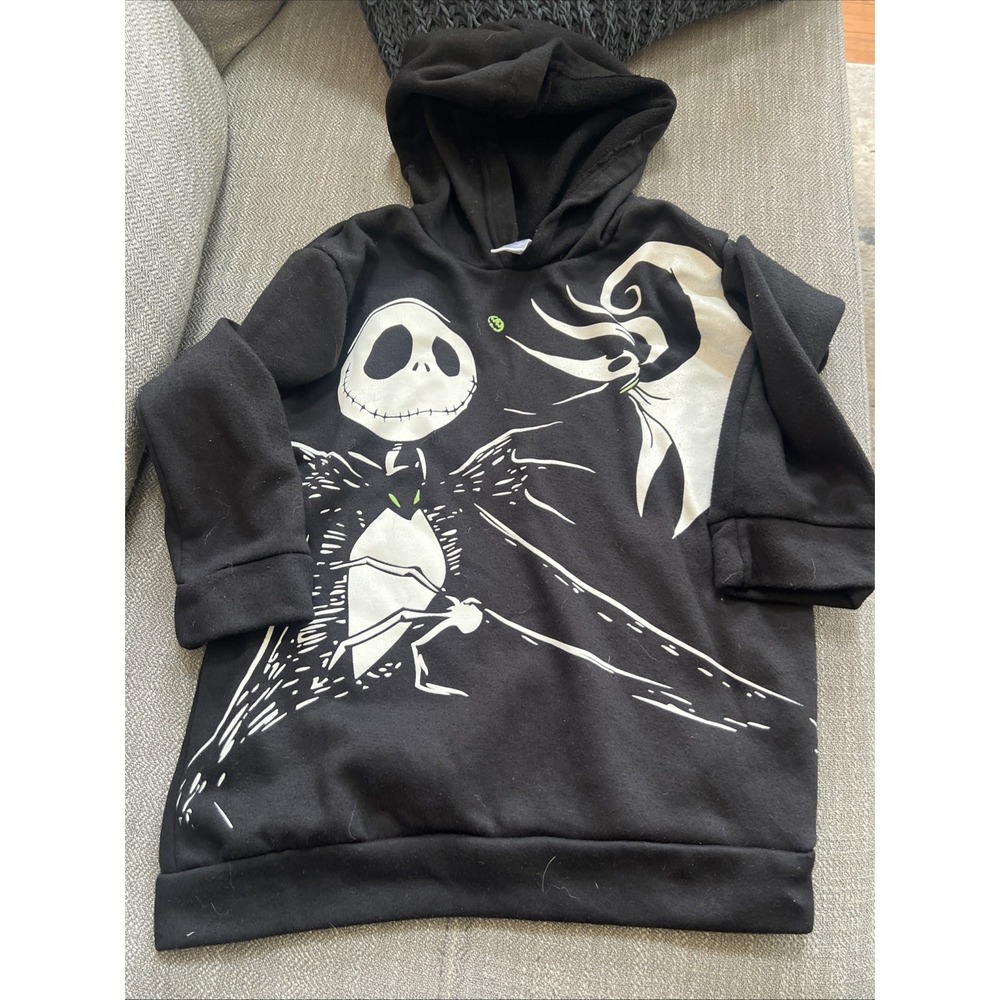 Jack Skellington Child Medium 7/8 Hoodie Nightmare Before Christmas Black